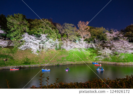 Chiyoda-ku, Tokyo Spring Chidorigafuchi Cherry Blossoms at Night Chiyoda-ku, Tokyo Spring Chidorigafuchi Cherry Blossoms at Night 124926172