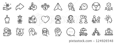 Winner podium, Women headhunting and 3d app line icons pack. Share, Message, Paper plane icons. Middle finger, Cough, Brain working web icon. Vector Winner podium, Women headhunting and 3d app line icons pack. Share, Message, Paper plane icons. Middle finger, Cough, Brain working web icon. Vector 124926548
