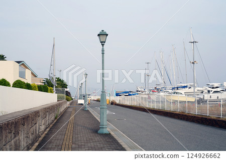 Yachts anchored at the yacht harbor Yachts anchored at the yacht harbor 124926662