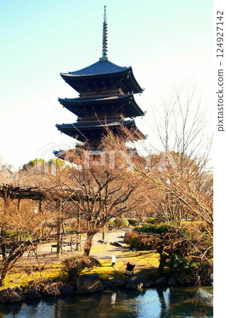 Kyoto Prefecture, Toji Temple, Five-Story Pagoda (National Treasure), Kujo-cho, Minami-ku, Kyoto City, February 2022 124927142