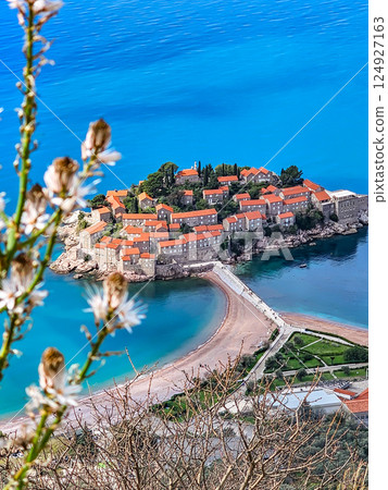 Aerial View of Sveti Stefan, Montenegro 124927163