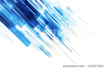 Abstract blue and white background with futuristic lines, technology concept illustration design. 124927260