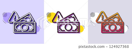 Fraud line icon. Halftone dotted pattern. Gradient icon with grain shadow. Money bribe crime sign. Cash corrupt symbol. Line fraud icon. Various designs. Vector Fraud line icon. Halftone dotted pattern. Gradient icon with grain shadow. Money bribe crime sign. Cash corrupt symbol. Line fraud icon. Various designs. Vector 124927368