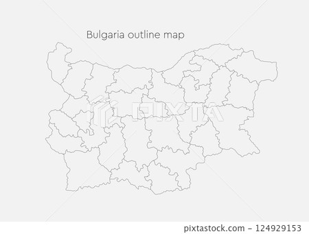 Vector map country Bulgaria divided on regions 124929153