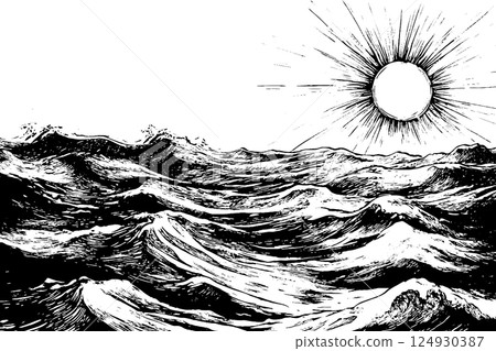 Turbulent Ocean Waves Under a Bright Sun 124930387