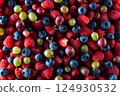 texture of fresh berries variety of fruit set and berries raspberries, currants, black berries blueberries mulberries and blackberries 124930532