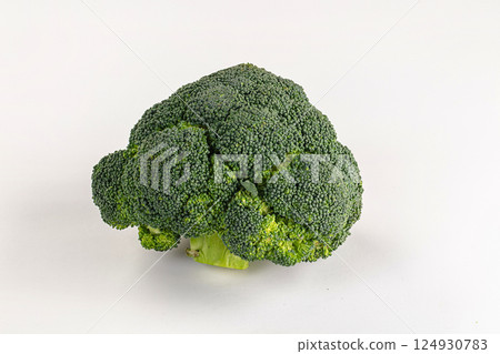 Raw ripe green broccoli cabbage Raw ripe green broccoli cabbage 124930783