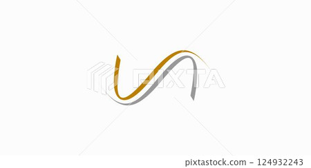 Modern and luxury letter N initials logo design Modern and luxury letter N initials logo design 124932243