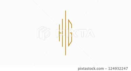 Simple and sophisticated letter HG initials logo design Simple and sophisticated letter HG initials logo design 124932247