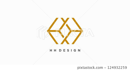 The HH logo design is luxurious and professional The HH logo design is luxurious and professional 124932259