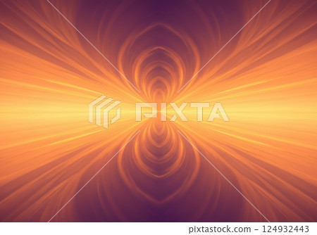 Beautiful sunrise kaleidoscope pattern with vibrant colors and dynamic shapes 124932443