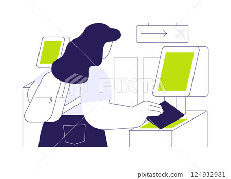Automated border control abstract concept vector illustration. Automated border control abstract concept vector illustration. 124932981