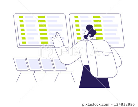 Flight information abstract concept vector illustration. 124932986