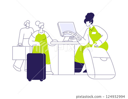 Baggage drop abstract concept vector illustration. 124932994