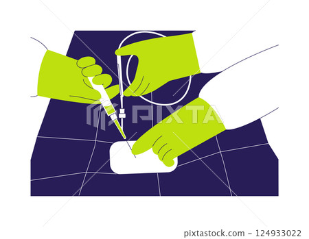 Endovascular surgery abstract concept vector illustration. 124933022