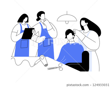 Hairdresser workshop isolated cartoon vector illustrations. 124933031