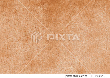 Faux fur, shiny silk velvet orange fabric or cloth macro, close up texture background 124933400