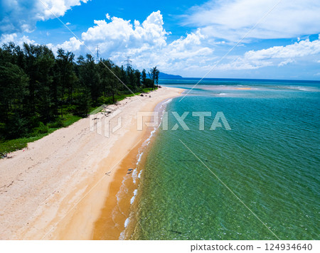 Sea surface aerial view,Bird eye view photo of waves water surface texture,Summer sea background,Beautiful nature Amazing view sea background 124934640