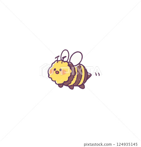變形的可愛的蜜蜂插圖,圖標,材料,無背景 變形的可愛的蜜蜂插圖,圖標,材料,無背景 124935145