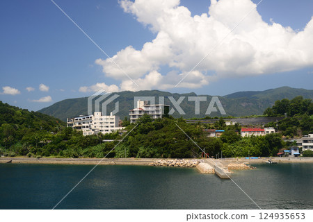 From a ferry boat calling at Sakate Port on Shodoshima Island 124935653