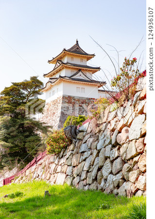 Akashi Castle, Akashi City, Hyogo Prefecture, where the cherry blossoms are in full bloom Akashi Castle, Akashi City, Hyogo Prefecture, where the cherry blossoms are in full bloom 124936107