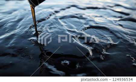 massive oil spill leaking into ocean creates environmental concerns massive oil spill leaking into ocean creates environmental concerns 124936534