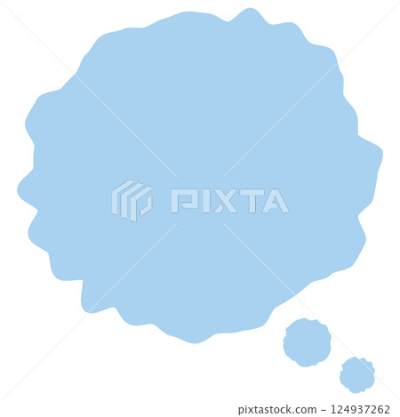 手繪雲形語音氣泡框 124937262