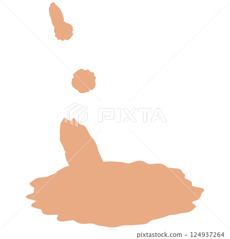 Illustration of filth falling onto the floor Illustration of filth falling onto the floor 124937264