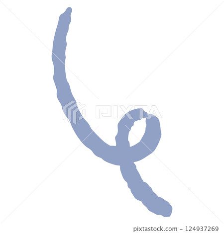 Hand-drawn illustration of a curved line (symbol of a rotating motion image) 124937269