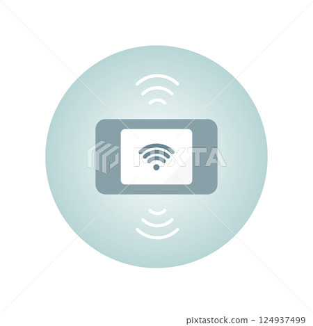 Mobile router / Wi-Fi vector icon (color) 124937499