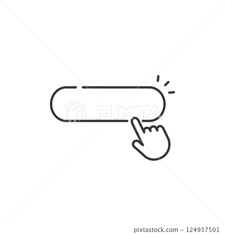 可用於預訂、註冊、申請程式等的按鈕的向量圖示(線條畫、單色)。 可用於預訂、註冊、申請程式等的按鈕的向量圖示(線條畫、單色)。 124937501