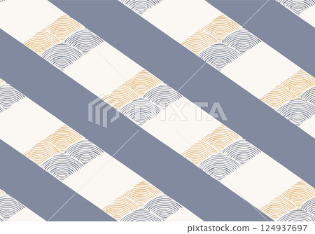 Fan-shaped Japanese pattern Fan-shaped Japanese pattern 124937697