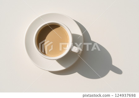 Cafe latte in natural light Cafe latte in natural light 124937698