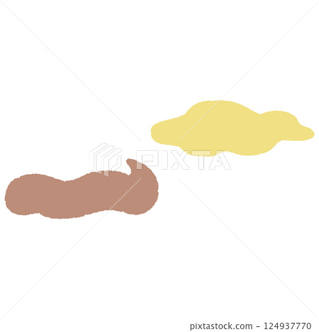 Simple poop and pee image illustration 124937770