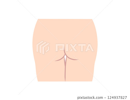 Female buttocks parts illustration Female buttocks parts illustration 124937827
