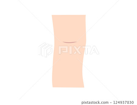 Illustration of the back of the knee Illustration of the back of the knee 124937830