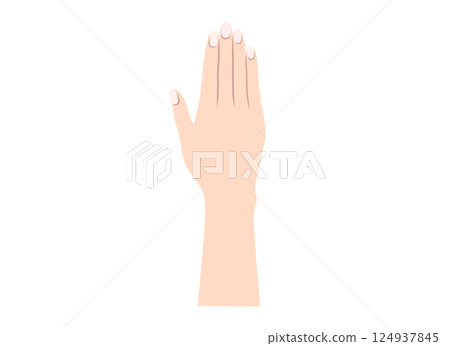 女人手背插圖 124937845