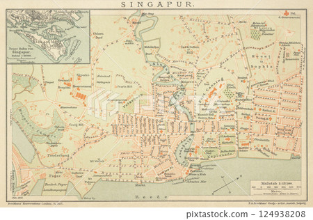 Early 20th Century World Map Singapore 124938208
