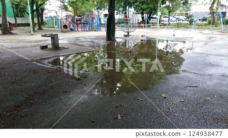A park after the rain 124938477