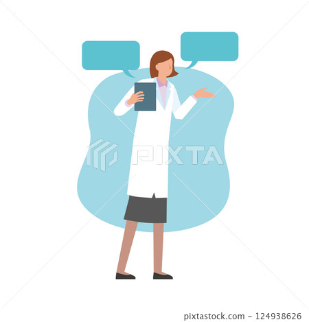 A female medical professional asking questions and taking an interview 124938626