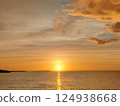 Beautiful island sunset 124938668