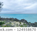 Beautiful sea under a cloudy sky 124938670