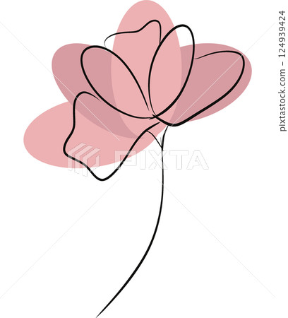 Abstract shape flower hand drawn - Stock Illustration [124939424] - PIXTA