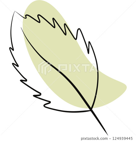 Abstract shape leaf Abstract shape leaf 124939445