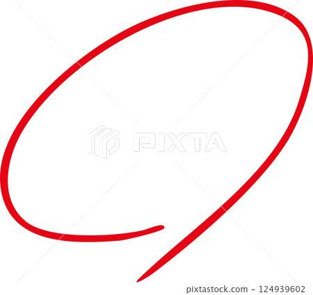 Hand-drawn red circle Scoring test Hand-drawn red circle Scoring test 124939602