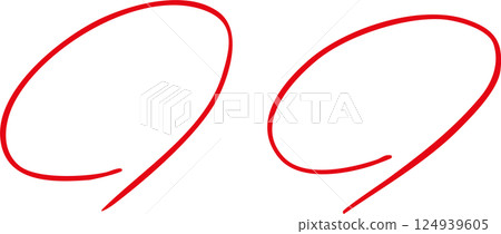 手繪紅圈評分測驗集 124939605