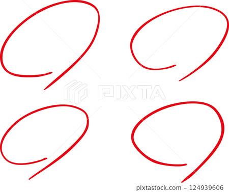 手繪紅圈評分測驗集 124939606