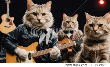 Musical group of cats Musical group of cats 124939838