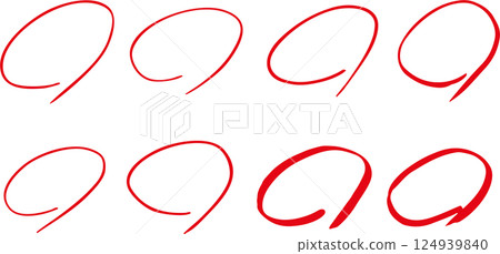 手繪紅圈評分測驗集 124939840