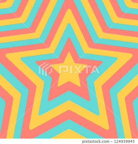 Concentric stars, image background, pop design, square size Concentric stars, image background, pop design, square size 124939945